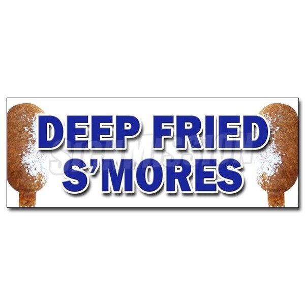 DEEP FRIED SMORES DECAL sticker fresh made on a stick sweet snack candy, D-36 Deep Fried Smores